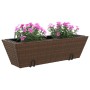 Jardineras con ganchos 2 unidades ratán sintético marrón by , Pots and planters - Ref: Foro24-366402, Price: 76,97 €, Discoun...