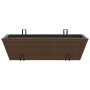 Jardineras con ganchos 2 unidades ratán sintético marrón by , Pots and planters - Ref: Foro24-366402, Price: 76,97 €, Discoun...