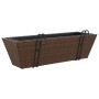 Jardineras con ganchos 2 unidades ratán sintético marrón by , Pots and planters - Ref: Foro24-366402, Price: 76,97 €, Discoun...