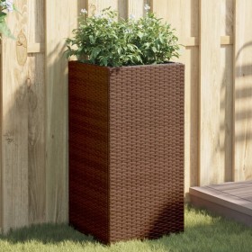 Jardinera de ratán sintético marrón 40x40x80 cm von , Töpfe und Pflanzgefäße - Ref: Foro24-366414, Preis: 85,84 €, Rabatt: %