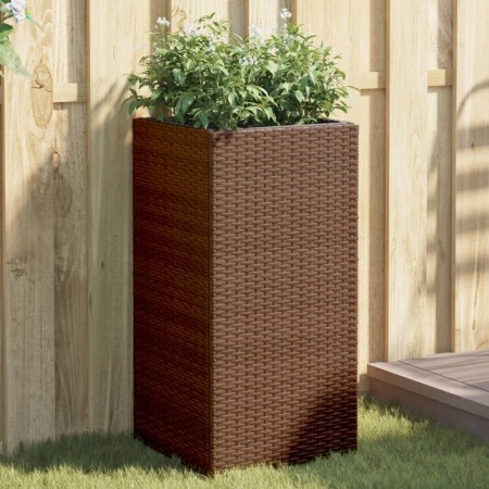 Jardinera de ratán sintético marrón 40x40x80 cm von , Töpfe und Pflanzgefäße - Ref: Foro24-366414, Preis: 85,84 €, Rabatt: %