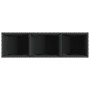 Jardinera con 3 maceteros ratán sintético negro 105x30x32 cm by , Pots and planters - Ref: Foro24-366416, Price: 73,87 €, Dis...