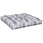 Cojín para sofá de palets de tela a cuadros gris 80x80x12 cm by , Cushions for chairs and sofas - Ref: Foro24-360505, Price: ...