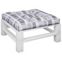 Cojín para sofá de palets de tela a cuadros gris 80x80x12 cm by , Cushions for chairs and sofas - Ref: Foro24-360505, Price: ...