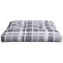 Cojín para sofá de palets de tela a cuadros gris 80x80x12 cm by , Cushions for chairs and sofas - Ref: Foro24-360505, Price: ...
