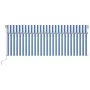 Manuell ausfahrbare Markise mit blau-weißem Rollo 4x3 m von vidaXL, Markisen - Ref: Foro24-3069416, Preis: 359,59 €, Rabatt: %
