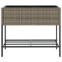 Jardineras con estante 2 uds ratán sintético gris 90x40x75 cm by , Pots and planters - Ref: Foro24-3210509, Price: 158,74 €, ...