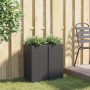 Jardineras 2 unidades ratán sintético negro 30x30x60 cm by , Pots and planters - Ref: Foro24-3210516, Price: 111,27 €, Discou...