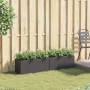 Jardineras con 2 maceteros 2 uds ratán PE negro 72x30x32 cm by , Pots and planters - Ref: Foro24-3210528, Price: 103,89 €, Di...