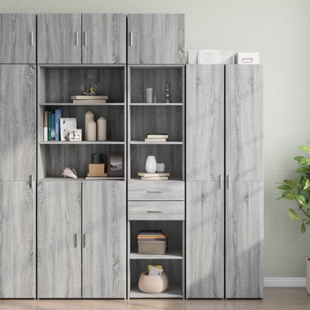 Armario estrecho madera ingeniería gris Sonoma 45x42,5x225 cm by , Sideboards - Ref: Foro24-3281299, Price: 153,90 €, Discoun...