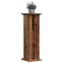 Soportes de plantas madera ingeniería envejecida 33x33x100 cm