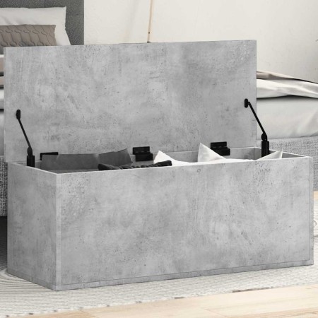 Caja de almacenaje madera ingeniería gris hormigón 90x35x35 cm by , Storage trunks - Ref: Foro24-840684, Price: 65,11 €, Disc...