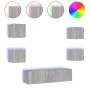 Muebles TV pared con LED 6 pzas madera ingeniería gris Sonoma von , TV-Möbel - Ref: Foro24-3216858, Preis: 194,14 €, Rabatt: %