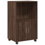 Armario con ruedas madera ingeniería marrón roble 55x40x91 cm by , Sideboards - Ref: Foro24-853188, Price: 69,21 €, Discount: %