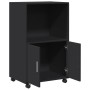 Armario con ruedas madera de ingeniería negro 55x40x91 cm von , Sideboards - Ref: Foro24-853183, Preis: 68,33 €, Rabatt: %