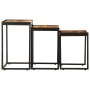 Mesas apilables 3 piezas madera maciza de mango rugosa by , Side tables - Ref: Foro24-376037, Price: 98,00 €, Discount: %