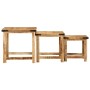 Mesas apilables 3 piezas madera maciza de mango rugosa by , Side tables - Ref: Foro24-376040, Price: 122,23 €, Discount: %