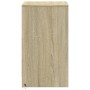 Mesita de noche con luces LED madera de ingeniería roble Sonoma by , Nightstands - Ref: Foro24-852014, Price: 66,93 €, Discou...