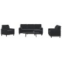 Juego de sofás con cojines 4 piezas terciopelo negro by , Sofas - Ref: Foro24-3278386, Price: 737,72 €, Discount: %