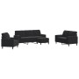 Juego de sofás con cojines 4 piezas terciopelo negro by , Sofas - Ref: Foro24-3278386, Price: 737,72 €, Discount: %