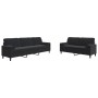 Juego de sofás con cojines 2 piezas terciopelo negro by , Sofas - Ref: Foro24-3278496, Price: 515,41 €, Discount: %