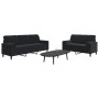 Juego de sofás con cojines 2 piezas terciopelo negro by , Sofas - Ref: Foro24-3278416, Price: 510,81 €, Discount: %