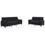 Juego de sofás con cojines 2 piezas terciopelo negro by , Sofas - Ref: Foro24-3278416, Price: 510,81 €, Discount: %
