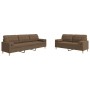 Juego de sofás con cojines 2 piezas tela marrón by , Sofas - Ref: Foro24-3278338, Price: 526,75 €, Discount: %