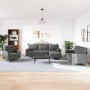 Juego de sofás 4 pzas con reposapiés y cojines tela gris oscuro von , Sofas - Ref: Foro24-3278312, Preis: 686,57 €, Rabatt: %