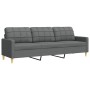 Juego de sofás 4 pzas con reposapiés y cojines tela gris oscuro von , Sofas - Ref: Foro24-3278312, Preis: 686,57 €, Rabatt: %