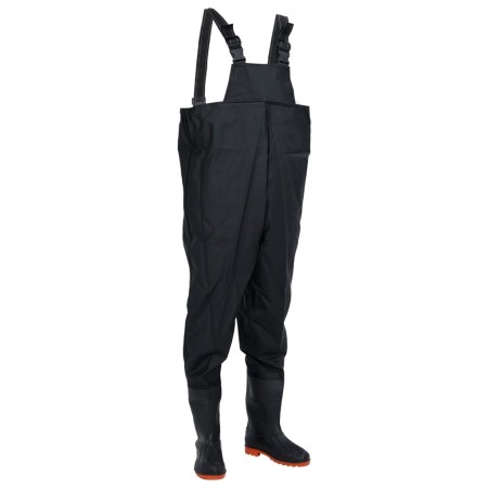 Vadeador de pecho con botas negro talla 43 de , Vadeadores para caza y para pesca - Ref: Foro24-4016986, Precio: 32,68 €, Des...