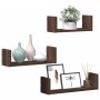 Estante de pared 3 unidades madera de ingeniería roble marrón von , Regale und Regale - Ref: Foro24-853314, Preis: 20,01 €, R...