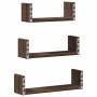 Estante de pared 3 unidades madera de ingeniería roble marrón von , Regale und Regale - Ref: Foro24-853314, Preis: 20,01 €, R...