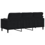 Sofá de 3 plazas con cojines terciopelo negro 180 cm von , Sofas - Ref: Foro24-3278234, Preis: 279,64 €, Rabatt: %