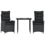 Set comedor de jardín 3 pzas con cojines ratán sintético negro von , Gartensets - Ref: Foro24-3213174, Preis: 325,50 €, Rabat...
