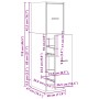 Armario botiquín madera de ingeniería roble Sonoma 30x41x118 cm von , Schließfächer und Lagerschränke - Ref: Foro24-855162, P...