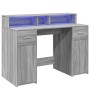 Escritorio con LED madera ingeniería gris sonoma 120x55x91 cm von , Schreibtische - Ref: Foro24-3309416, Preis: 203,66 €, Rab...