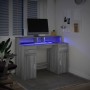 Escritorio con LED madera ingeniería gris sonoma 120x55x91 cm von , Schreibtische - Ref: Foro24-3309416, Preis: 203,66 €, Rab...