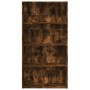 Estantería madera de ingeniería roble ahumado 80x30x152 cm de , Librerías y estanterías - Ref: Foro24-857944, Precio: 63,14 €...