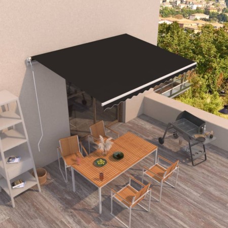 Toldo retráctil automático gris antracita 400x350 cm by vidaXL, Awnings - Ref: Foro24-3068989, Price: 426,97 €, Discount: %