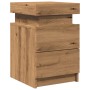Mesilla de noche con LED madera marrón roble 35x39x55 cm von , Nachttische - Ref: Foro24-857656, Preis: 71,87 €, Rabatt: %