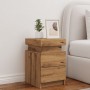 Mesilla de noche con LED madera marrón roble 35x39x55 cm von , Nachttische - Ref: Foro24-857656, Preis: 71,87 €, Rabatt: %