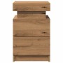 Mesilla de noche con LED madera marrón roble 35x39x55 cm von , Nachttische - Ref: Foro24-857656, Preis: 71,87 €, Rabatt: %
