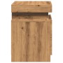 Mesilla de noche con LED madera marrón roble 35x39x55 cm von , Nachttische - Ref: Foro24-857656, Preis: 71,87 €, Rabatt: %