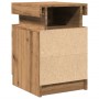 Mesilla de noche con LED madera marrón roble 35x39x55 cm von , Nachttische - Ref: Foro24-857656, Preis: 71,87 €, Rabatt: %