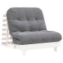 Futón sofá cama con colchón madera maciza blanco 80x206x11 cm von , Futones - Ref: Foro24-846757, Preis: 221,37 €, Rabatt: %