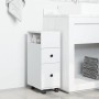 Armario de baño estrecho con ruedas madera de ingeniería blanco von , Schließfächer und Lagerschränke - Ref: Foro24-855232, P...