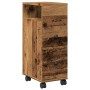 Armario de baño estrecho con ruedas madera envejecida von , Schließfächer und Lagerschränke - Ref: Foro24-855239, Preis: 56,7...