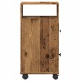 Armario de baño estrecho con ruedas madera envejecida von , Schließfächer und Lagerschränke - Ref: Foro24-855239, Preis: 56,7...