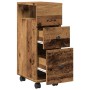 Armario de baño estrecho con ruedas madera envejecida von , Schließfächer und Lagerschränke - Ref: Foro24-855239, Preis: 56,7...